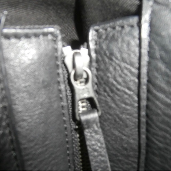 LUCKY BRAND Group Hayes Tote! BUTTERY SOFT PEBBLED LEATHER LARGE TRAVEL~BLACK - Picture 5 of 11